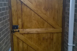 Fencing Nottingham cladding gate back wood stained